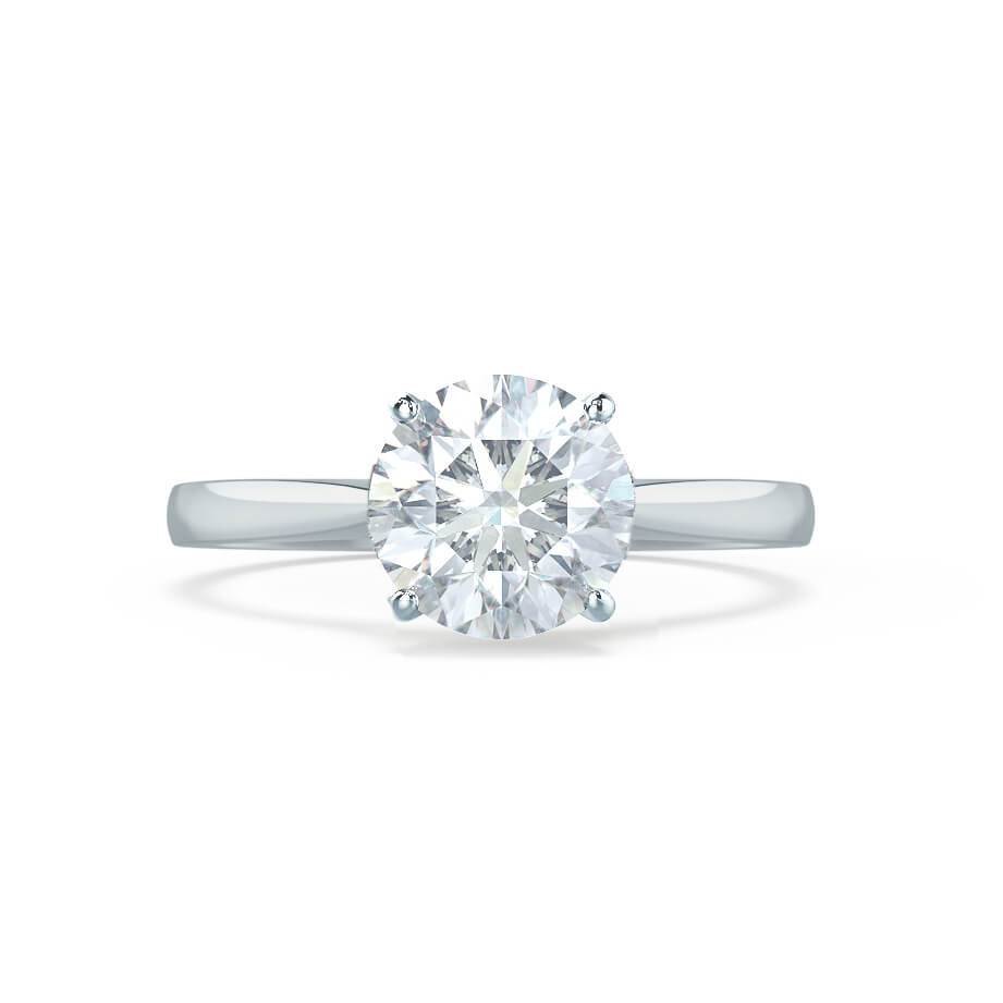 1.20 CT Round Shaped Moissanite Solitaire Engagement Ring 2