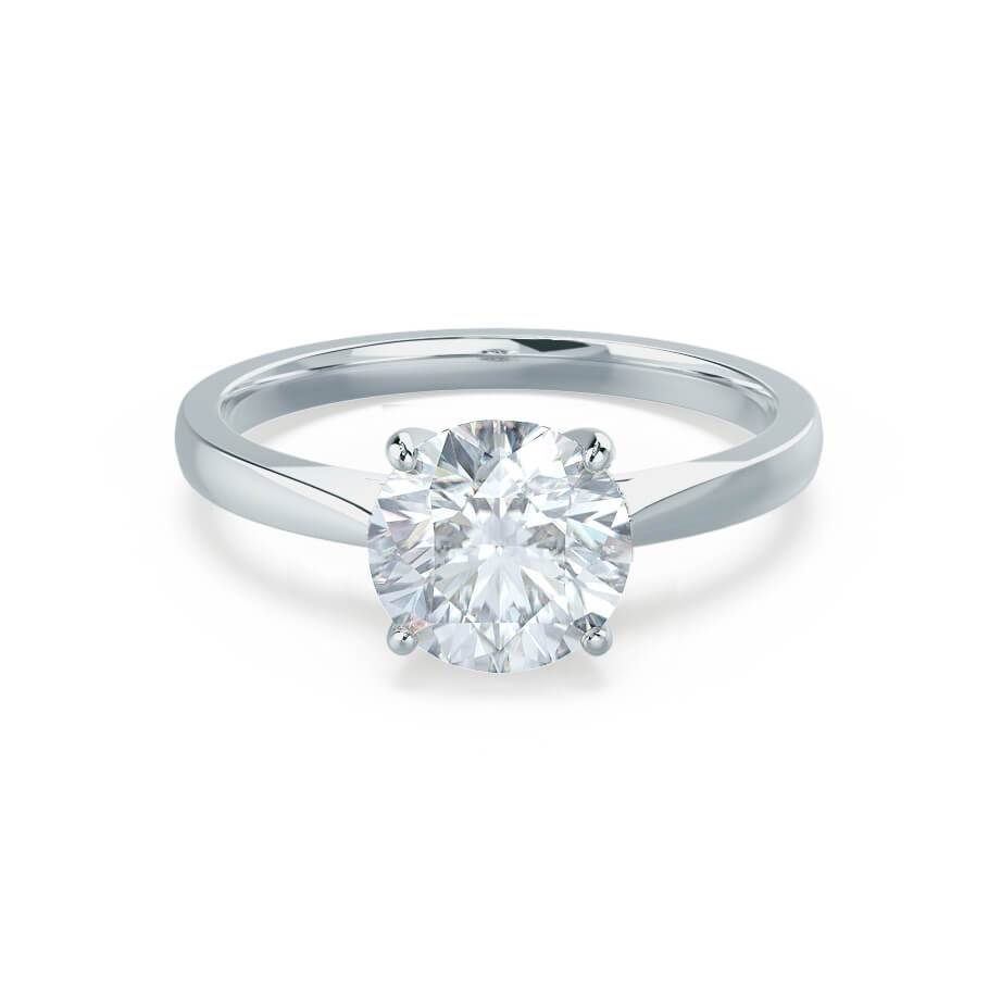Round Solitaire Lab Grown Diamond Engagement Ring