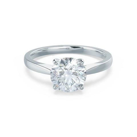 1.20 CT Round Shaped Moissanite Solitaire Engagement Ring 4