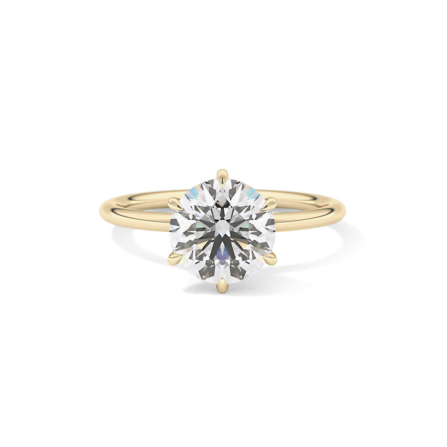 Round Solitaire Lab Grown Diamond Engagement Ring