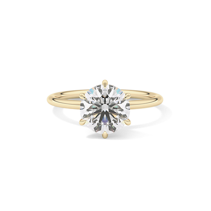Round Solitaire Lab Grown Diamond Engagement Ring