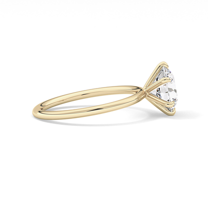 Round Solitaire Lab Grown Diamond Engagement Ring