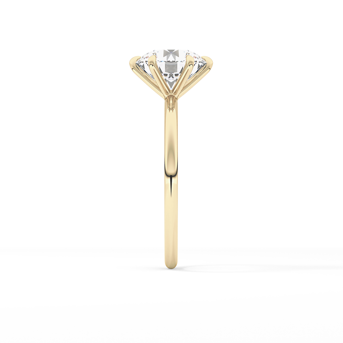 Round Solitaire Lab Grown Diamond Engagement Ring