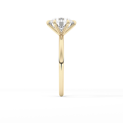 Round Solitaire Lab Grown Diamond Engagement Ring