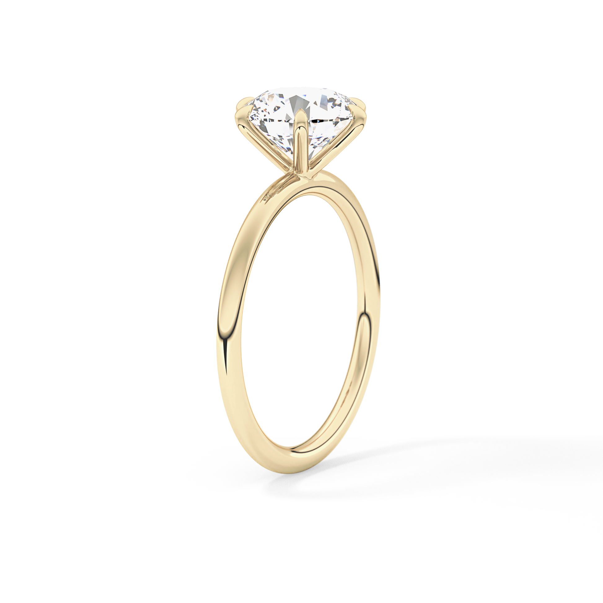 Round Solitaire Lab Grown Diamond Engagement Ring