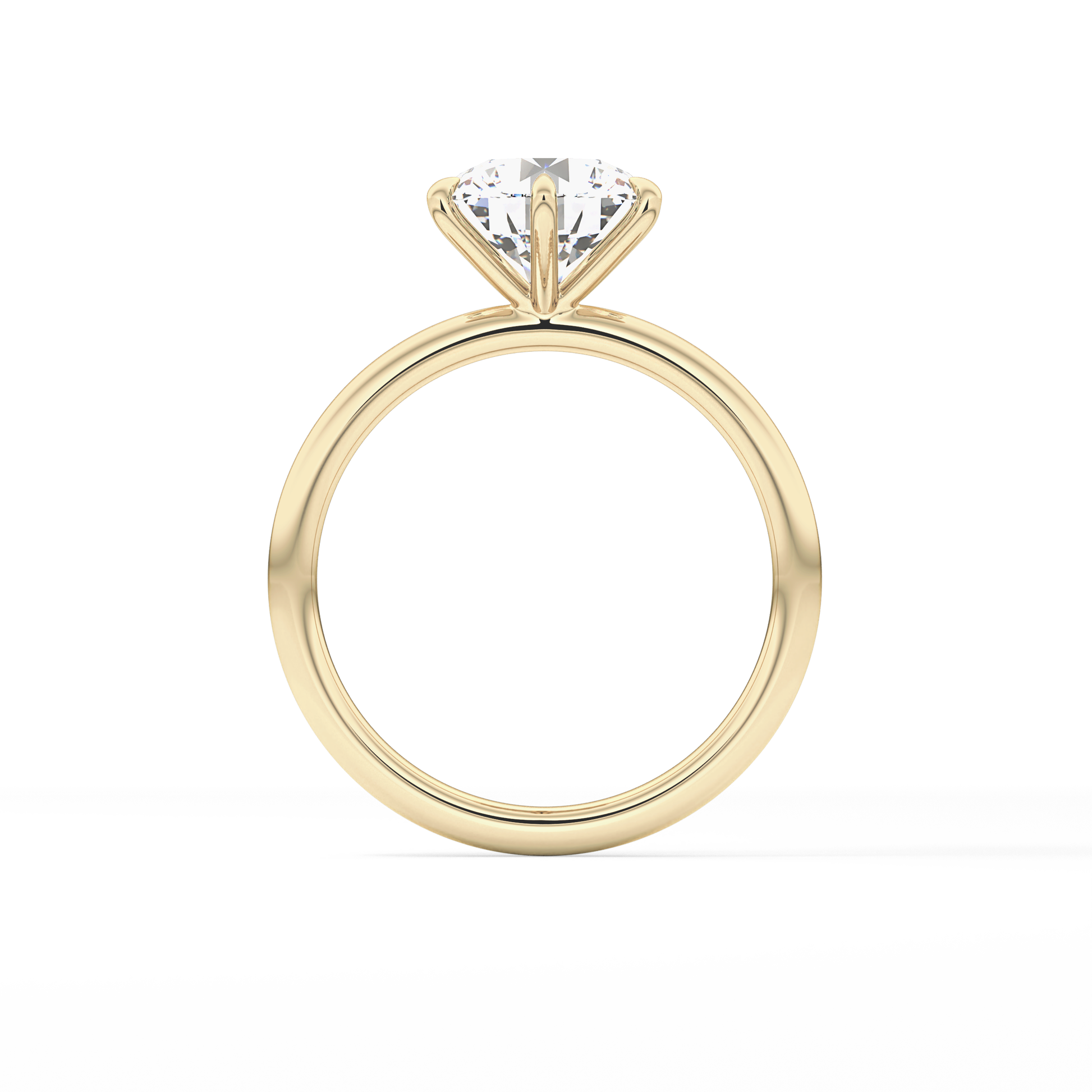 Round Solitaire Lab Grown Diamond Engagement Ring