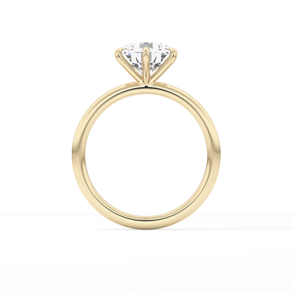 Round Solitaire Lab Grown Diamond Engagement Ring