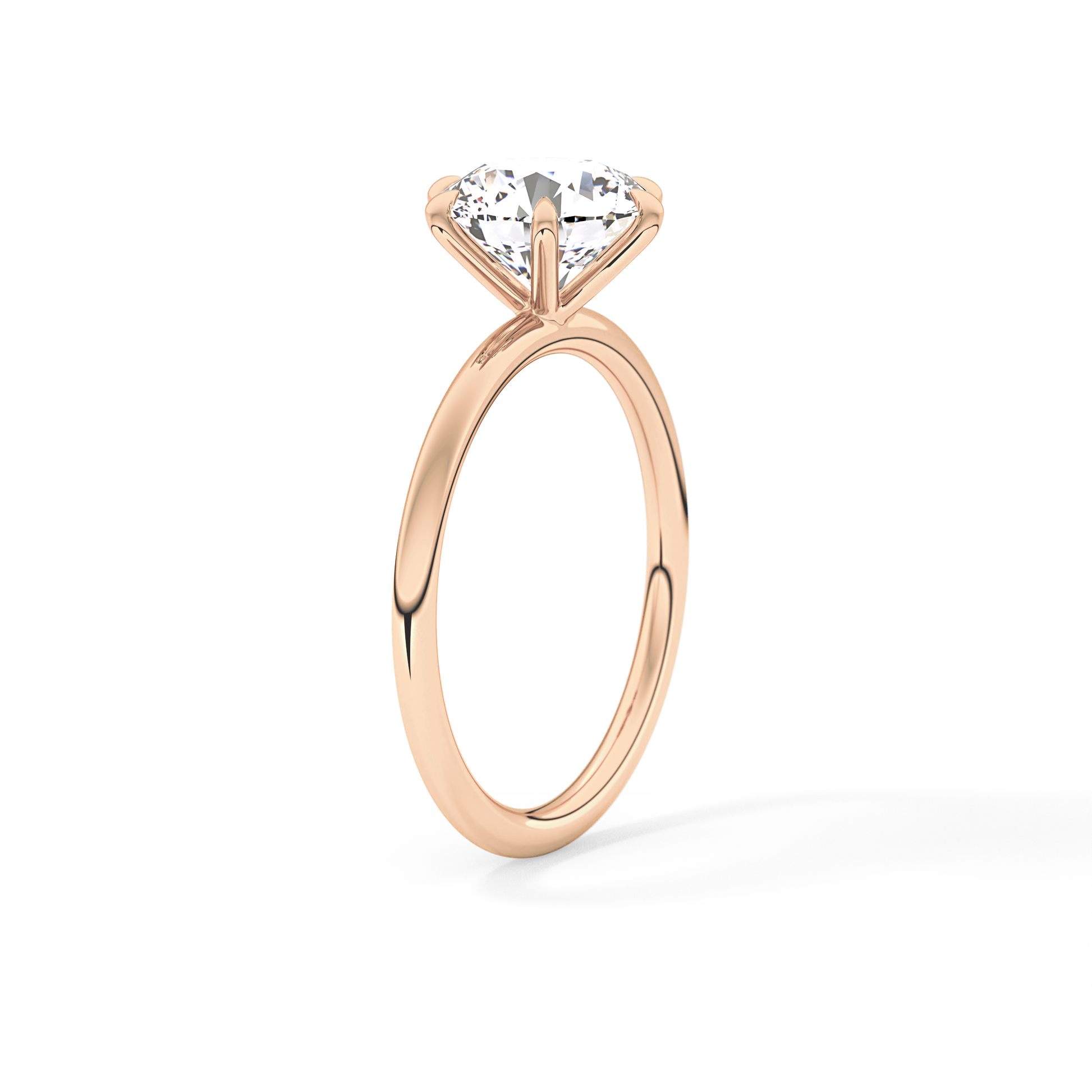 Round Solitaire Lab Grown Diamond Engagement Ring