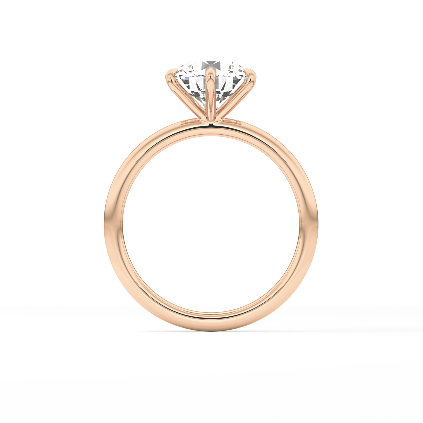 Round Solitaire Lab Grown Diamond Engagement Ring