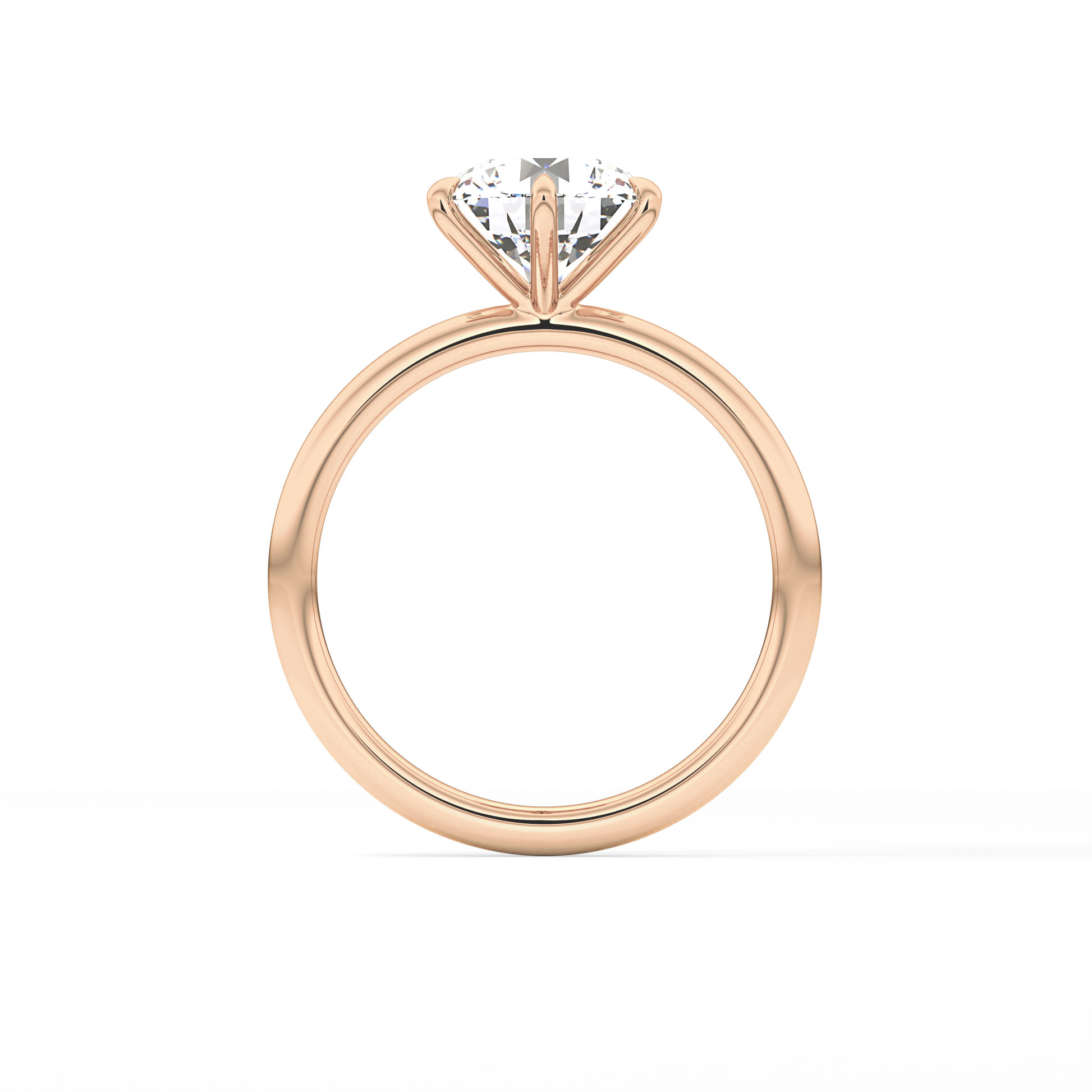 Round Solitaire Lab Grown Diamond Engagement Ring