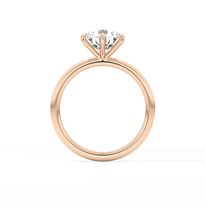 Round Solitaire Lab Grown Diamond Engagement Ring