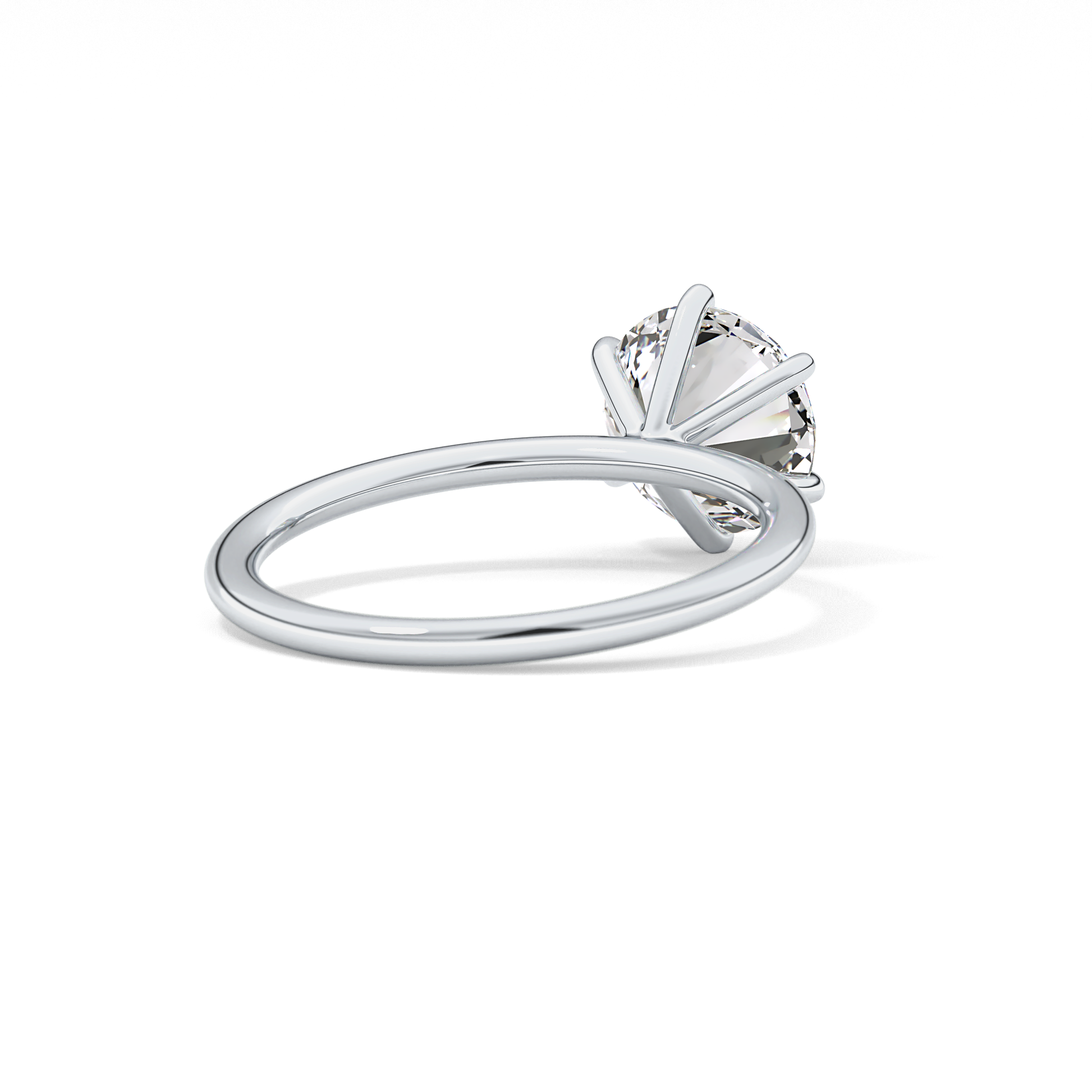 Round Solitaire Lab Grown Diamond Engagement Ring
