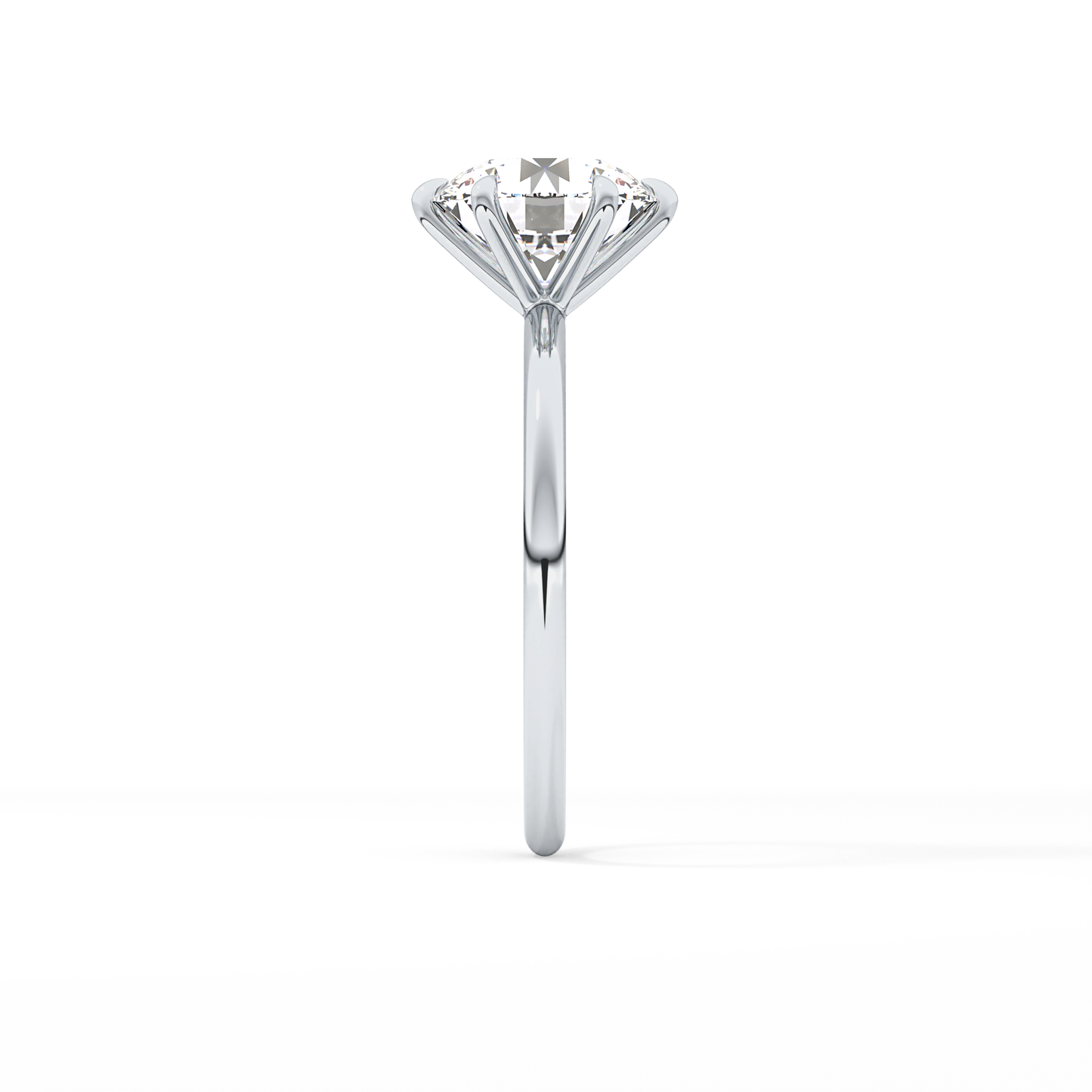 Round Solitaire Lab Grown Diamond Engagement Ring