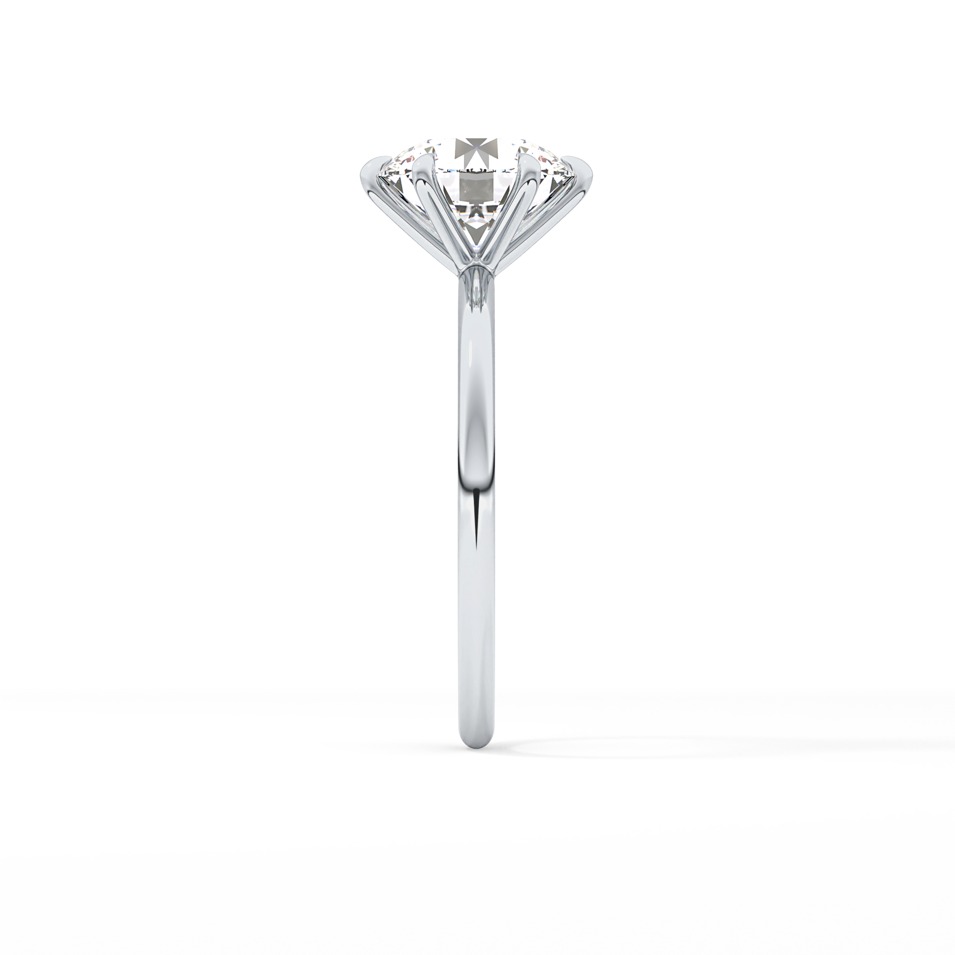 Round Solitaire Lab Grown Diamond Engagement Ring
