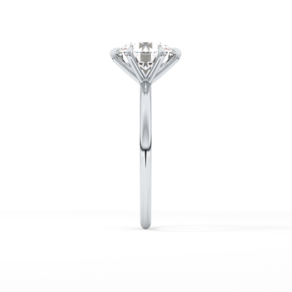 Round Solitaire Lab Grown Diamond Engagement Ring