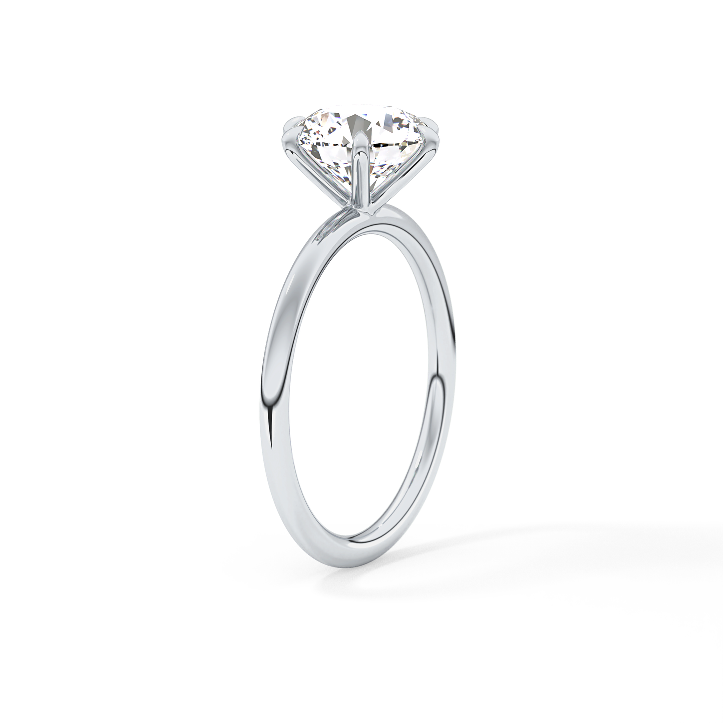 Round Solitaire Lab Grown Diamond Engagement Ring