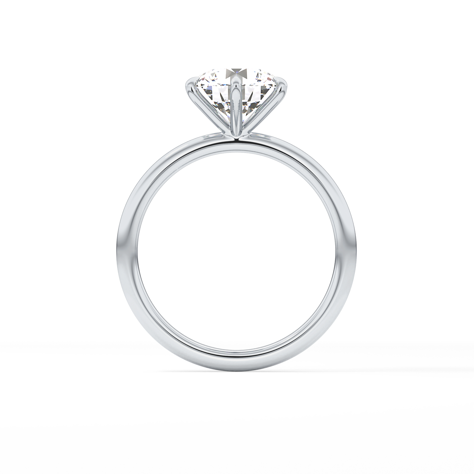 Round Solitaire Lab Grown Diamond Engagement Ring