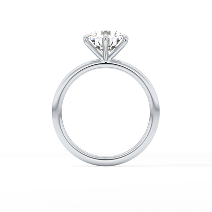 Round Solitaire Lab Grown Diamond Engagement Ring