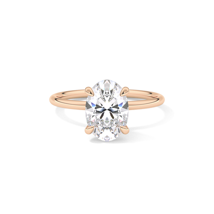 Oval Solitaire Lab Grown Diamond Engagement Ring