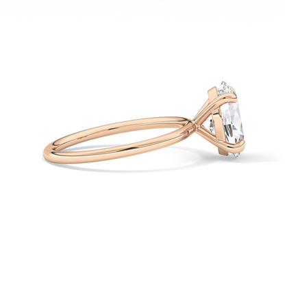 Oval Solitaire Lab Grown Diamond Engagement Ring
