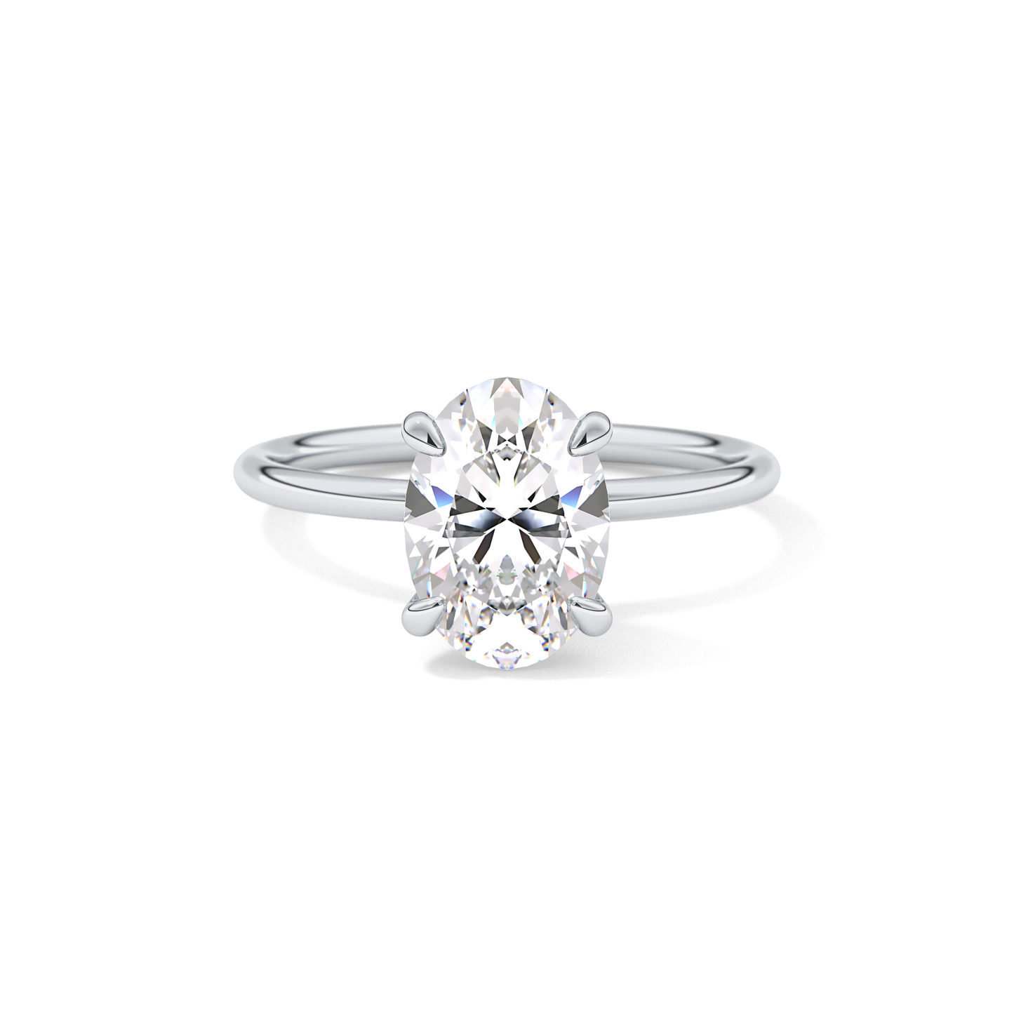 Oval Solitaire Lab Grown Diamond Engagement Ring