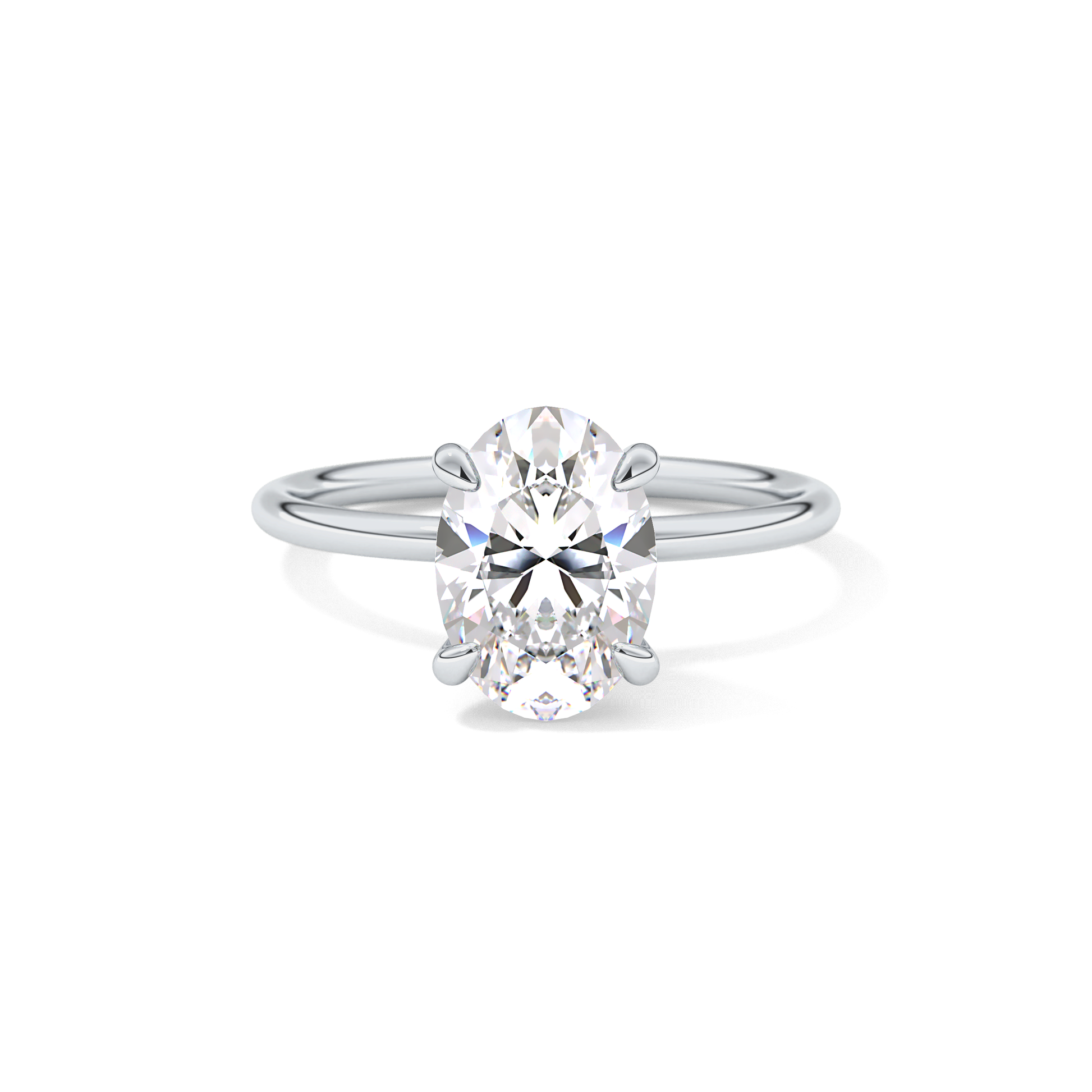 Oval Solitaire Lab Grown Diamond Engagement Ring