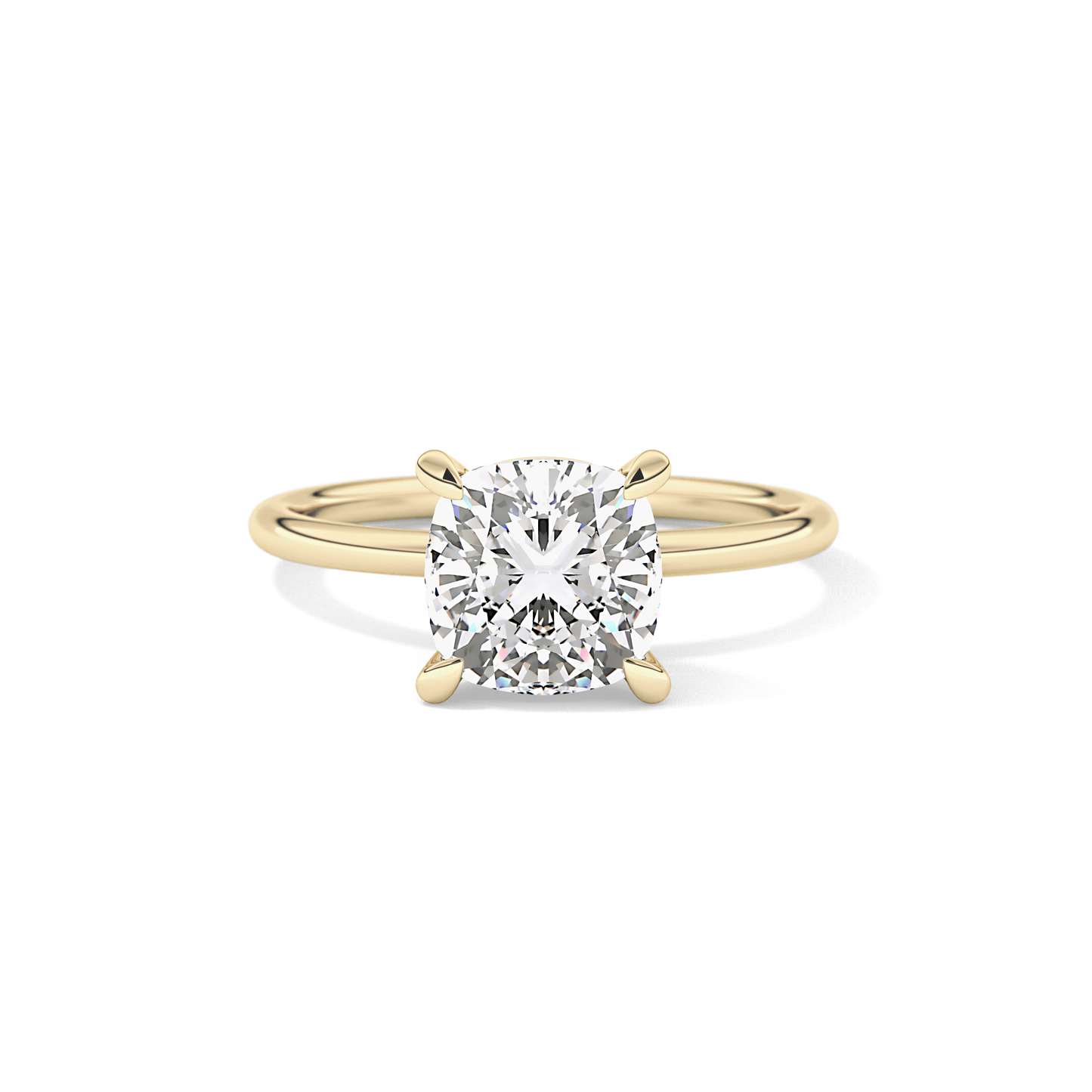 Cushion Solitaire Lab Grown Diamond Engagement Ring