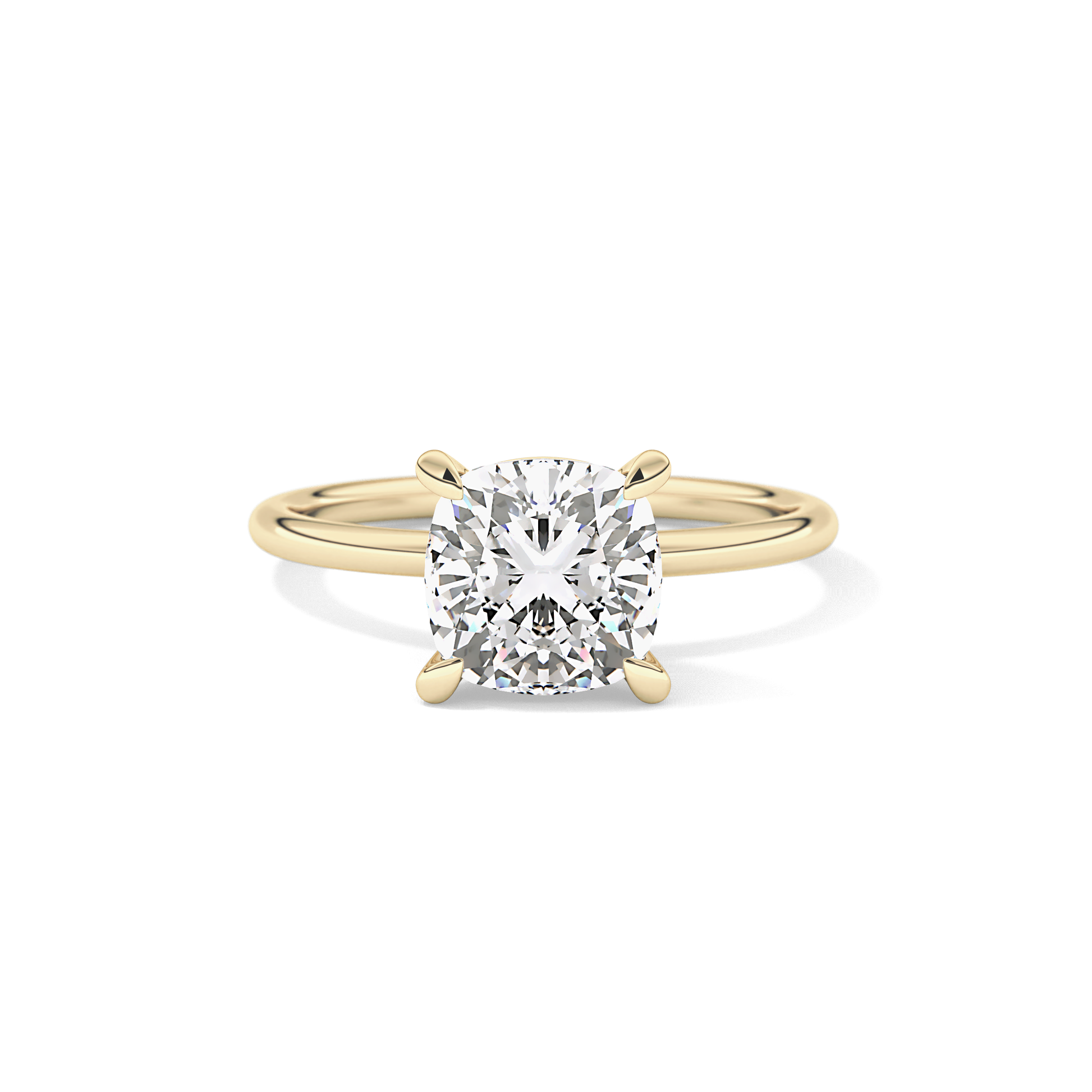 Cushion Solitaire Lab Grown Diamond Engagement Ring