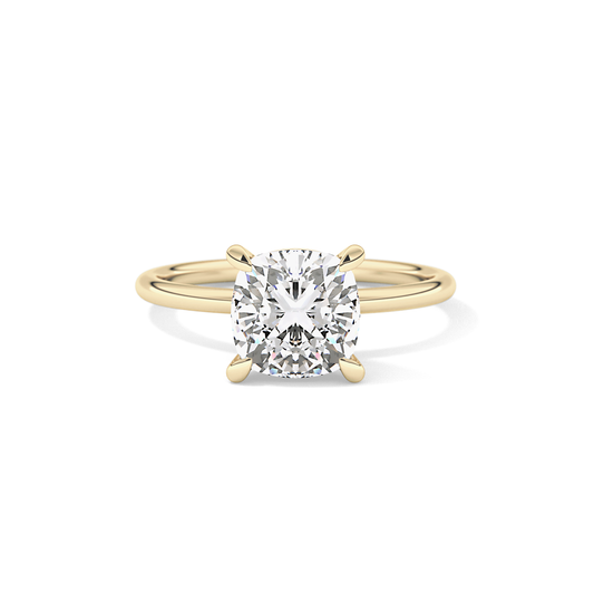 Cushion Solitaire Lab Grown Diamond Engagement Ring