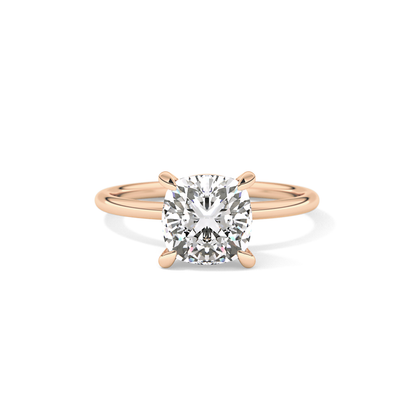 Cushion Solitaire Lab Grown Diamond Engagement Ring