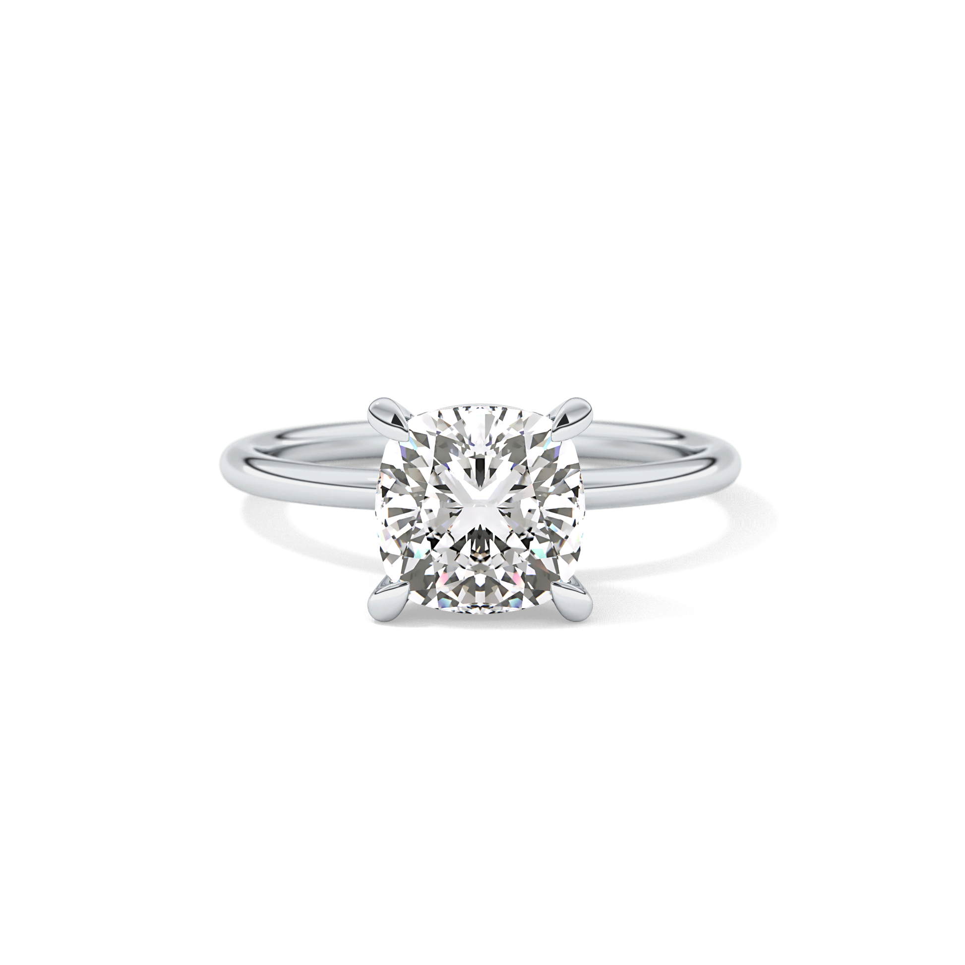 Cushion Solitaire Lab Grown Diamond Engagement Ring