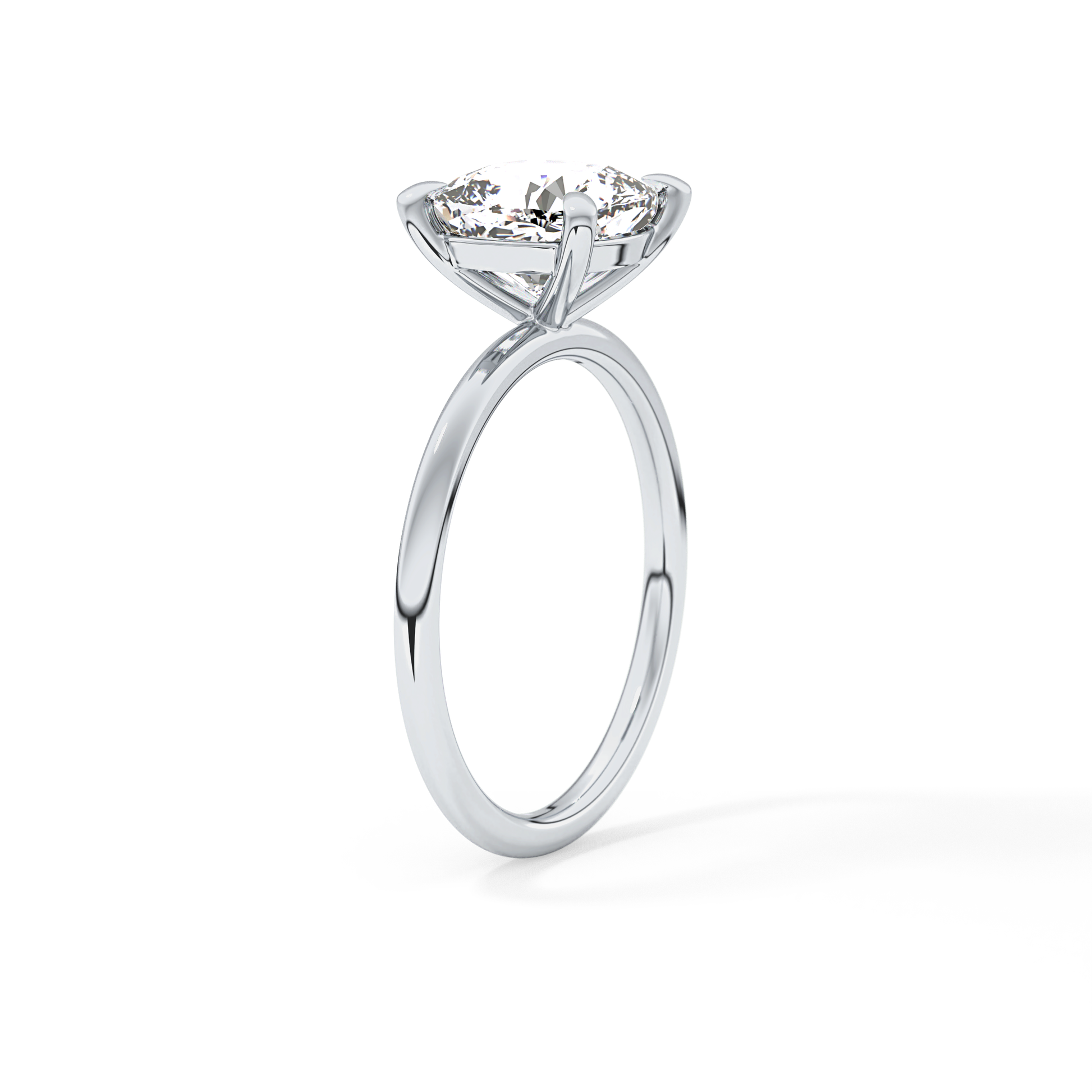 Cushion Solitaire Lab Grown Diamond Engagement Ring