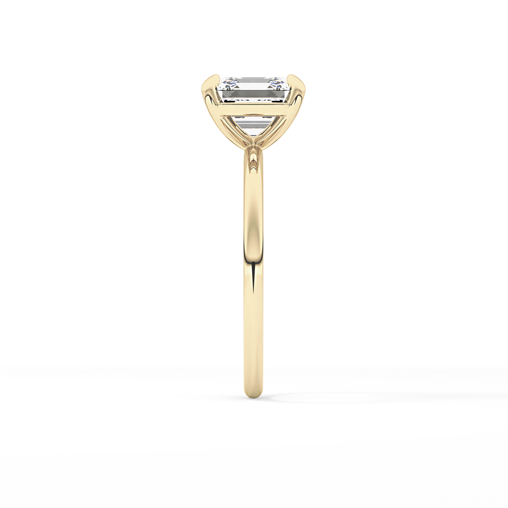 Asscher Solitaire Lab Grown Diamond Engagement Ring