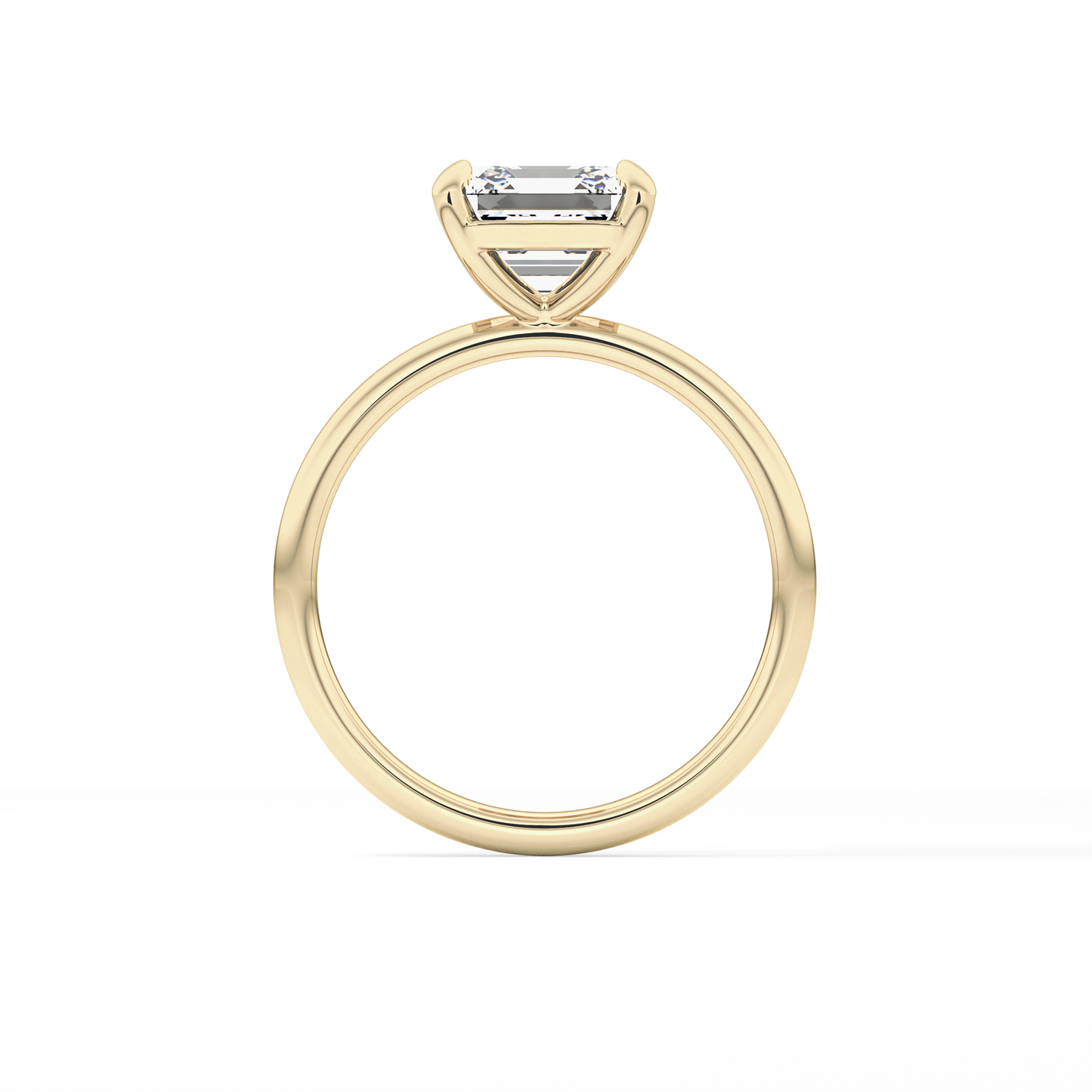 Asscher Solitaire Lab Grown Diamond Engagement Ring