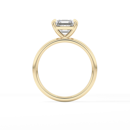 Asscher Solitaire Lab Grown Diamond Engagement Ring