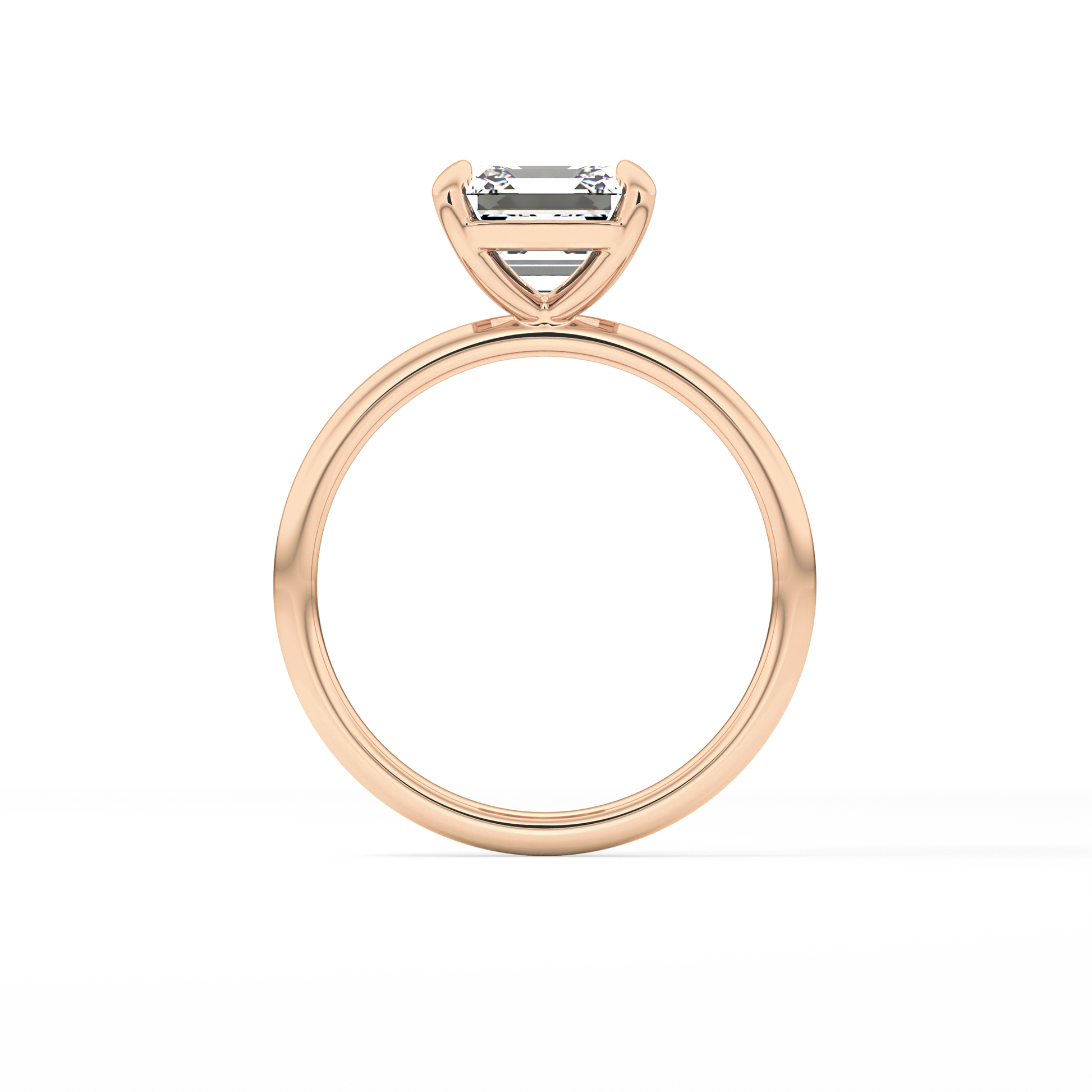 Asscher Solitaire Lab Grown Diamond Engagement Ring
