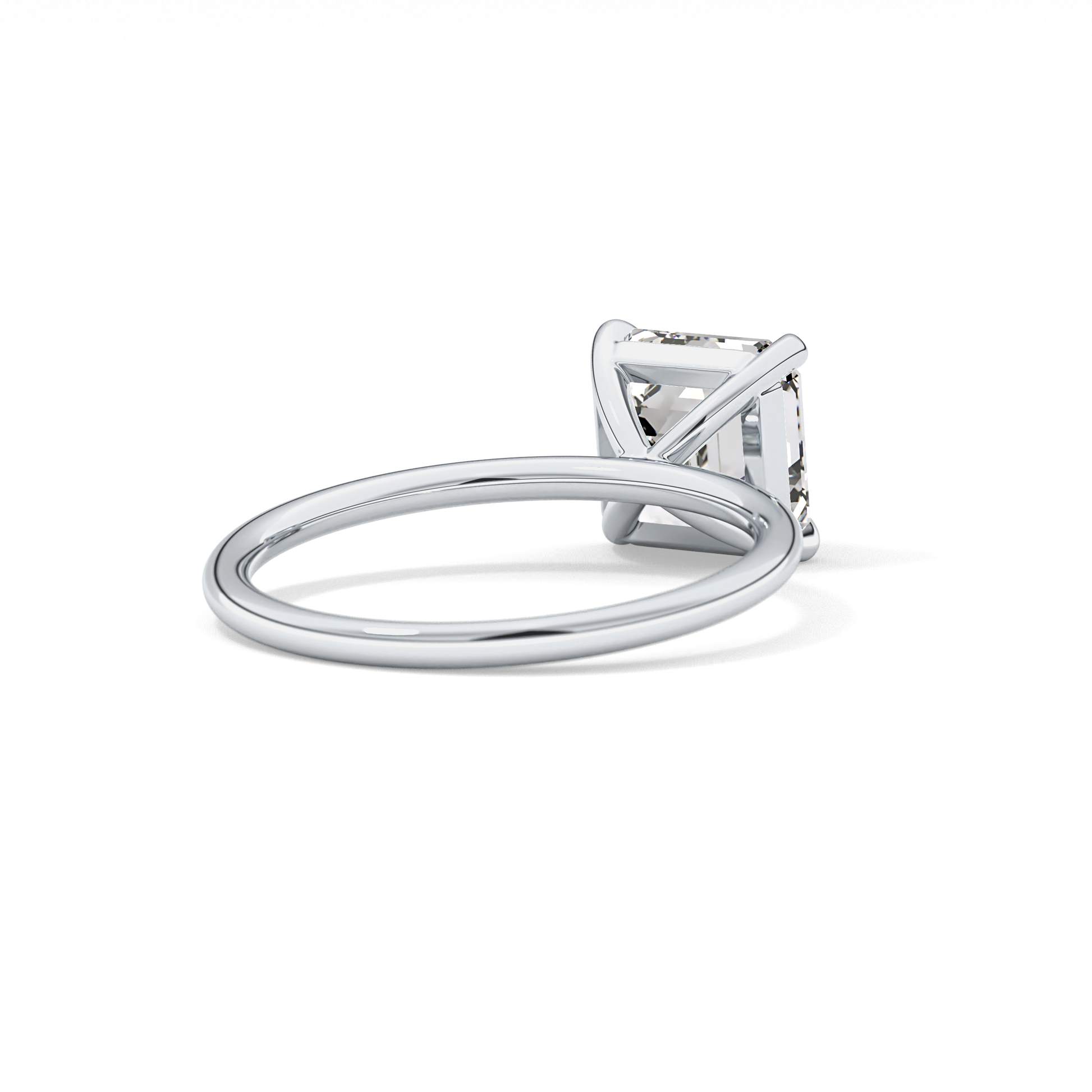 Asscher Solitaire Lab Grown Diamond Engagement Ring