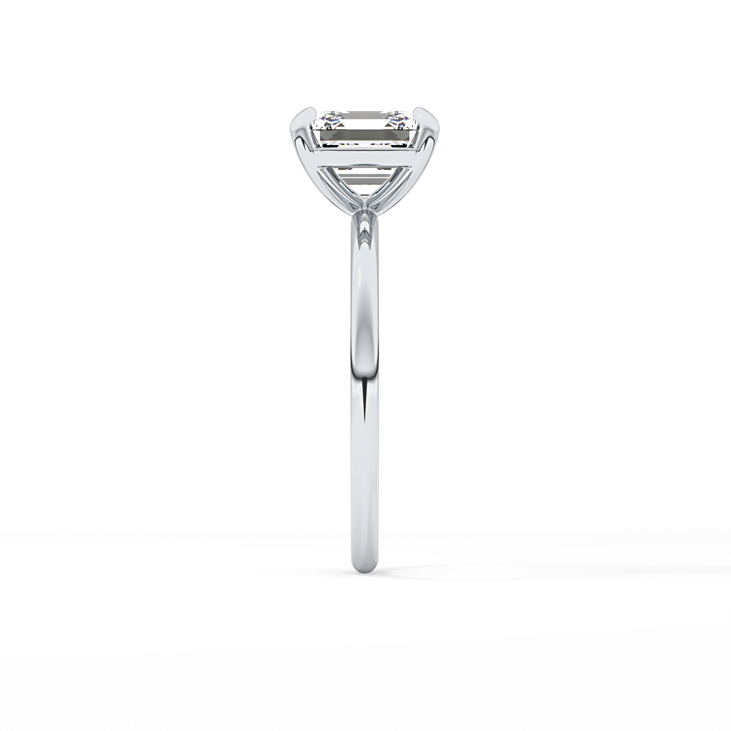 Asscher Solitaire Lab Grown Diamond Engagement Ring