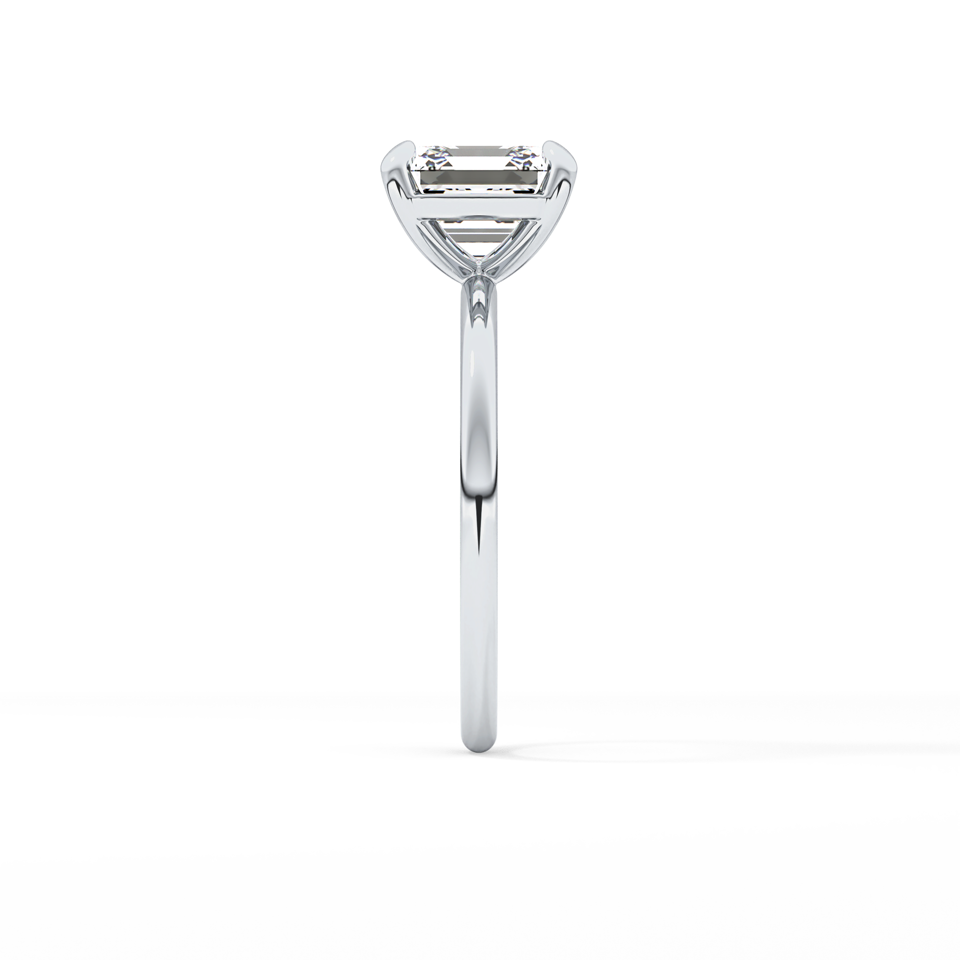 Asscher Solitaire Lab Grown Diamond Engagement Ring