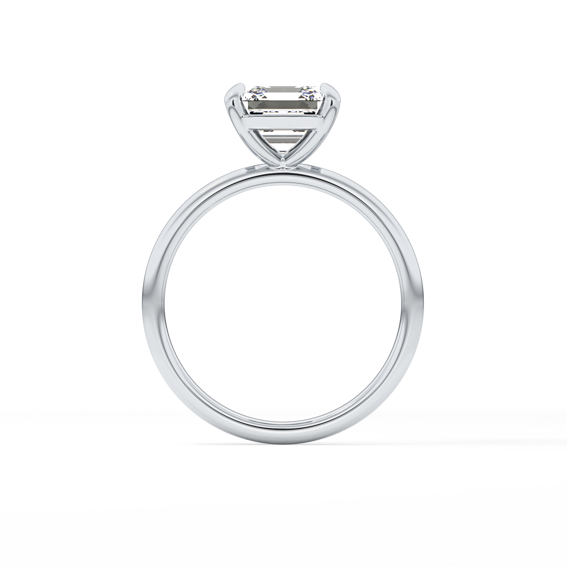 Asscher Solitaire Lab Grown Diamond Engagement Ring