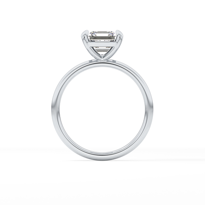Asscher Solitaire Lab Grown Diamond Engagement Ring