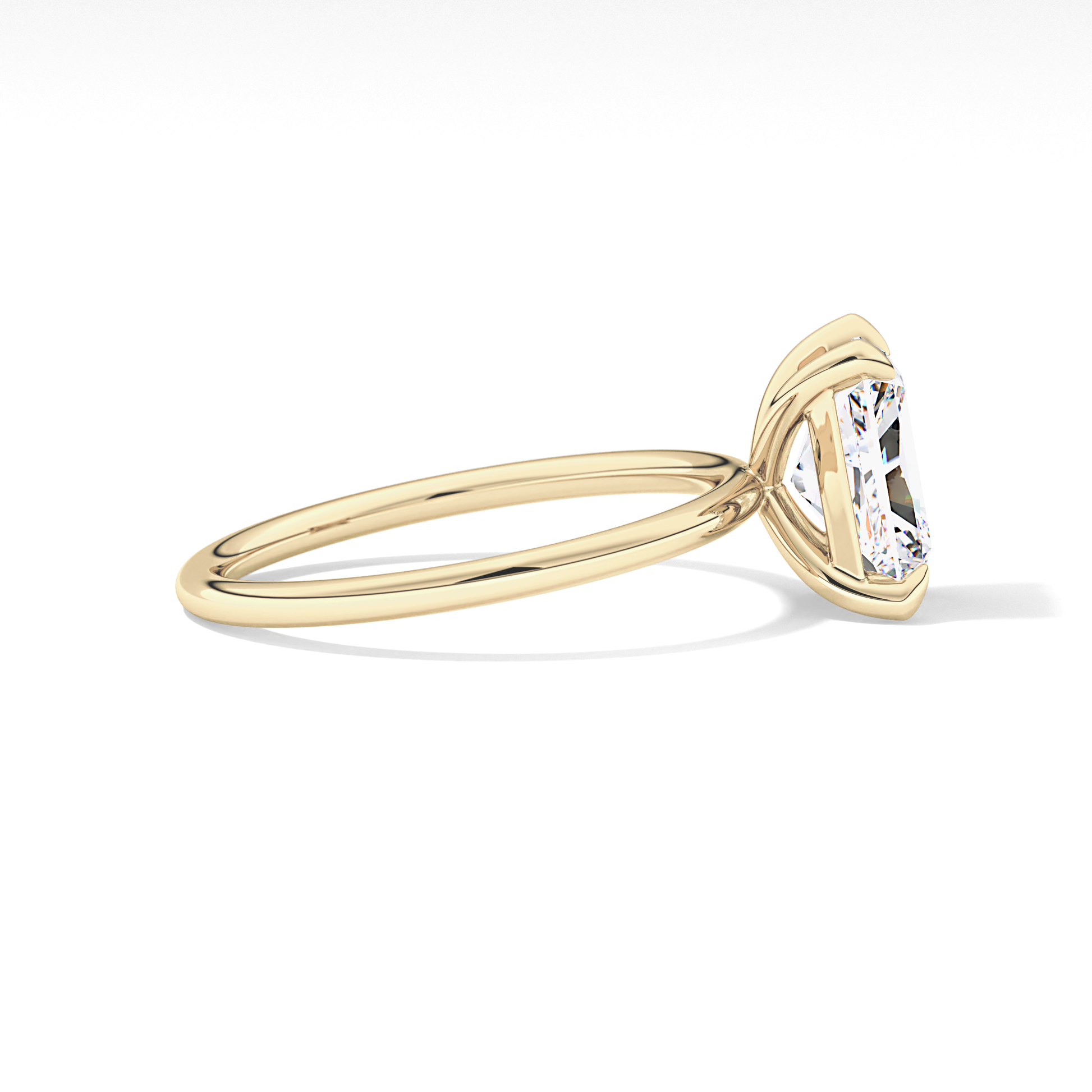 Radiant Solitaire Lab Grown Diamond Engagement Ring