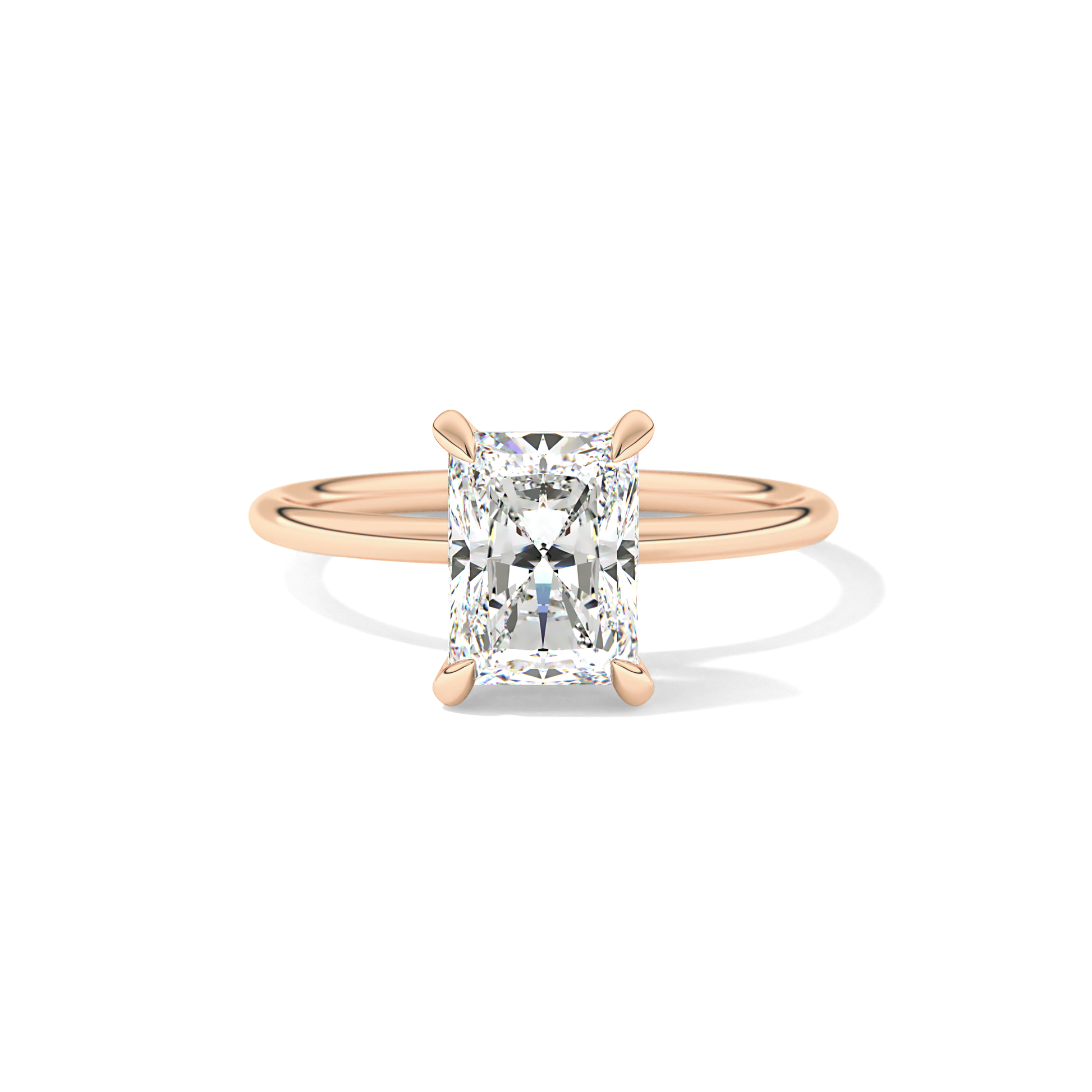 Radiant Solitaire Lab Grown Diamond Engagement Ring