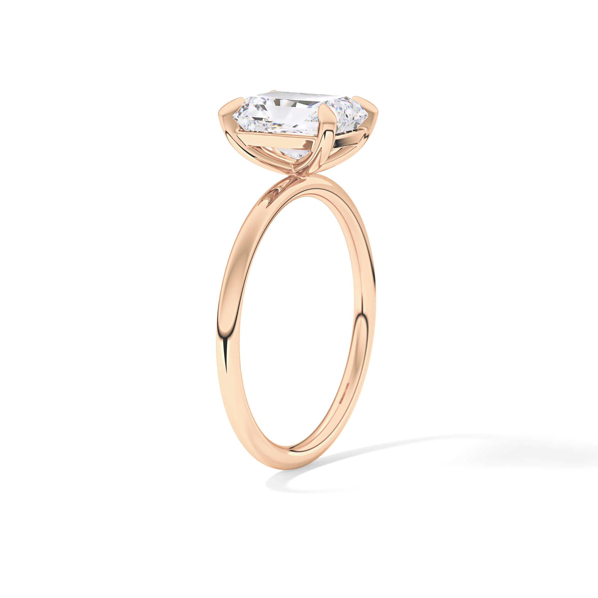 Radiant Solitaire Lab Grown Diamond Engagement Ring