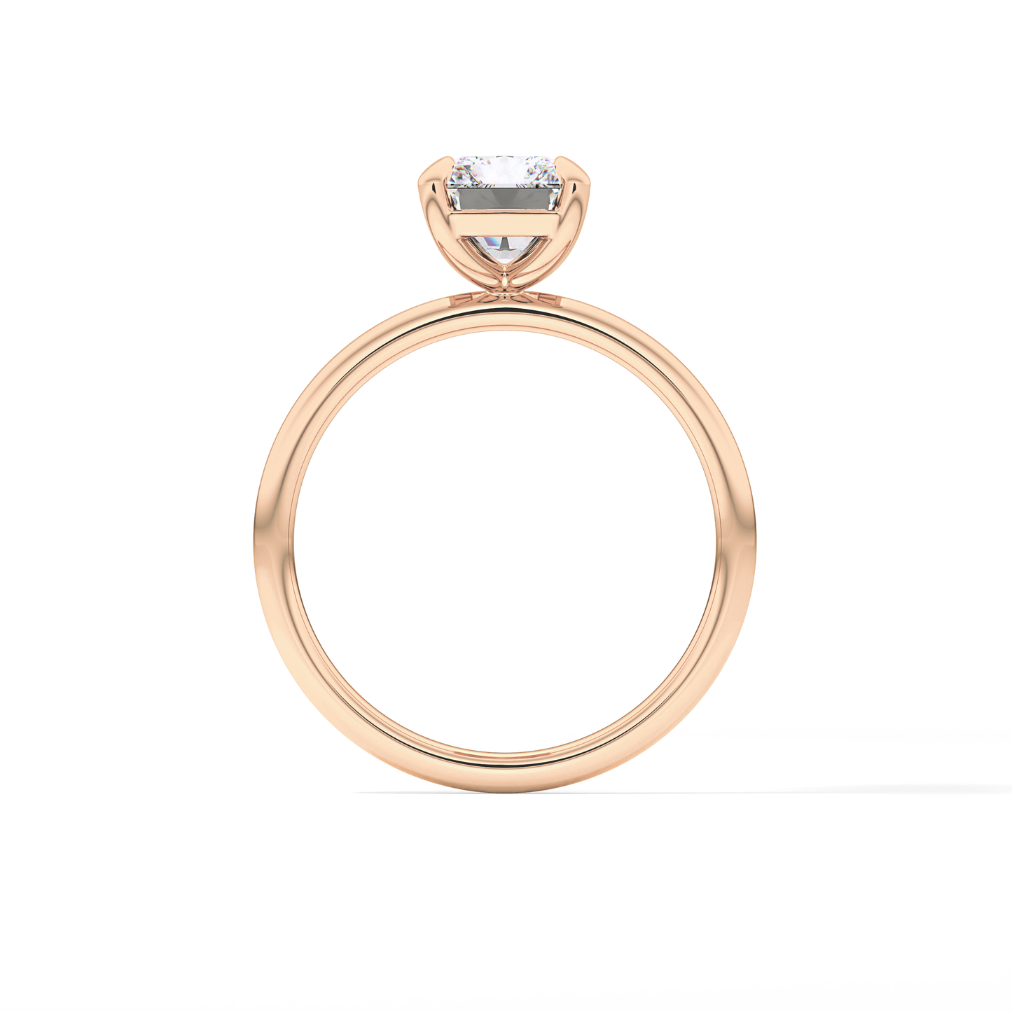Radiant Solitaire Lab Grown Diamond Engagement Ring