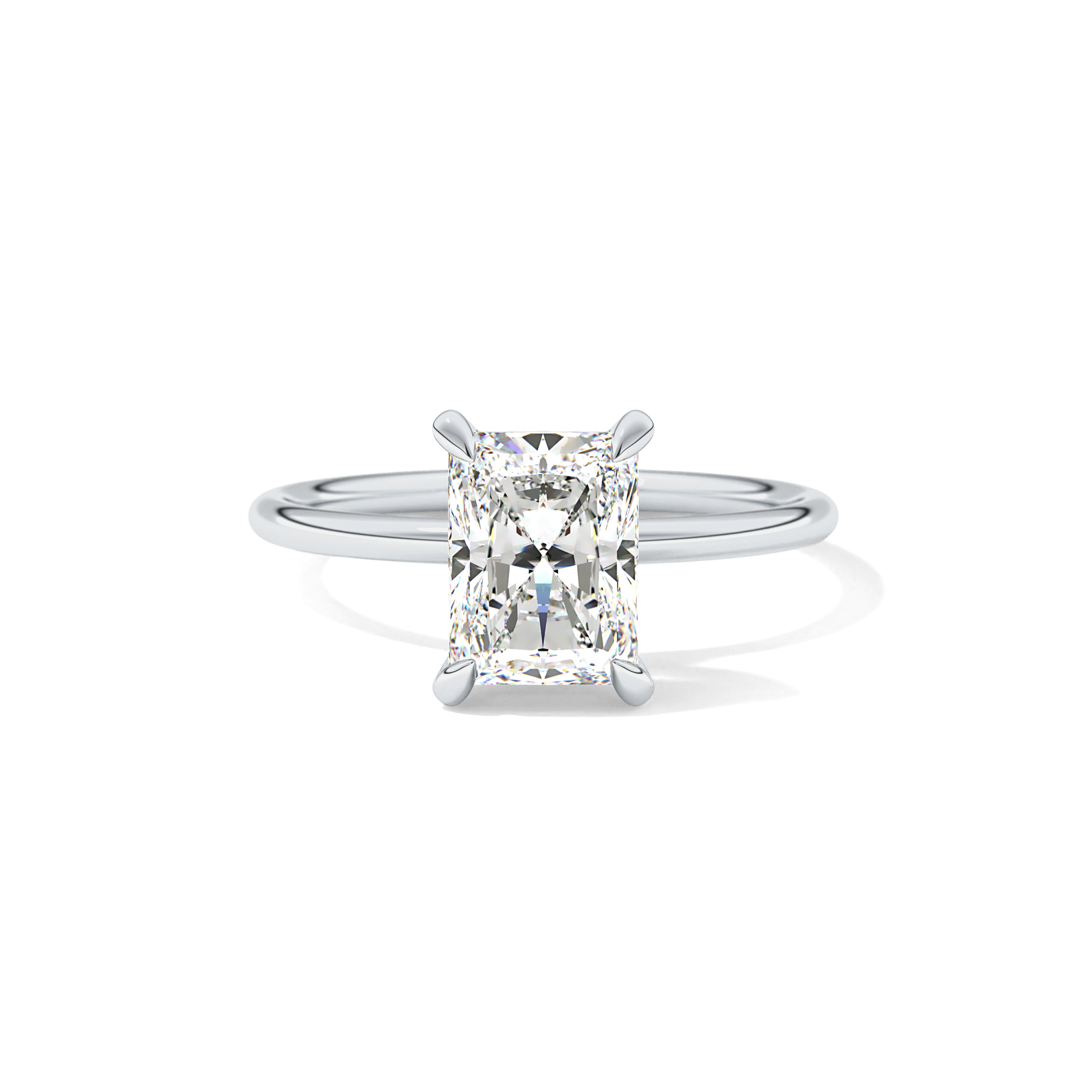 Radiant Solitaire Lab Grown Diamond Engagement Ring
