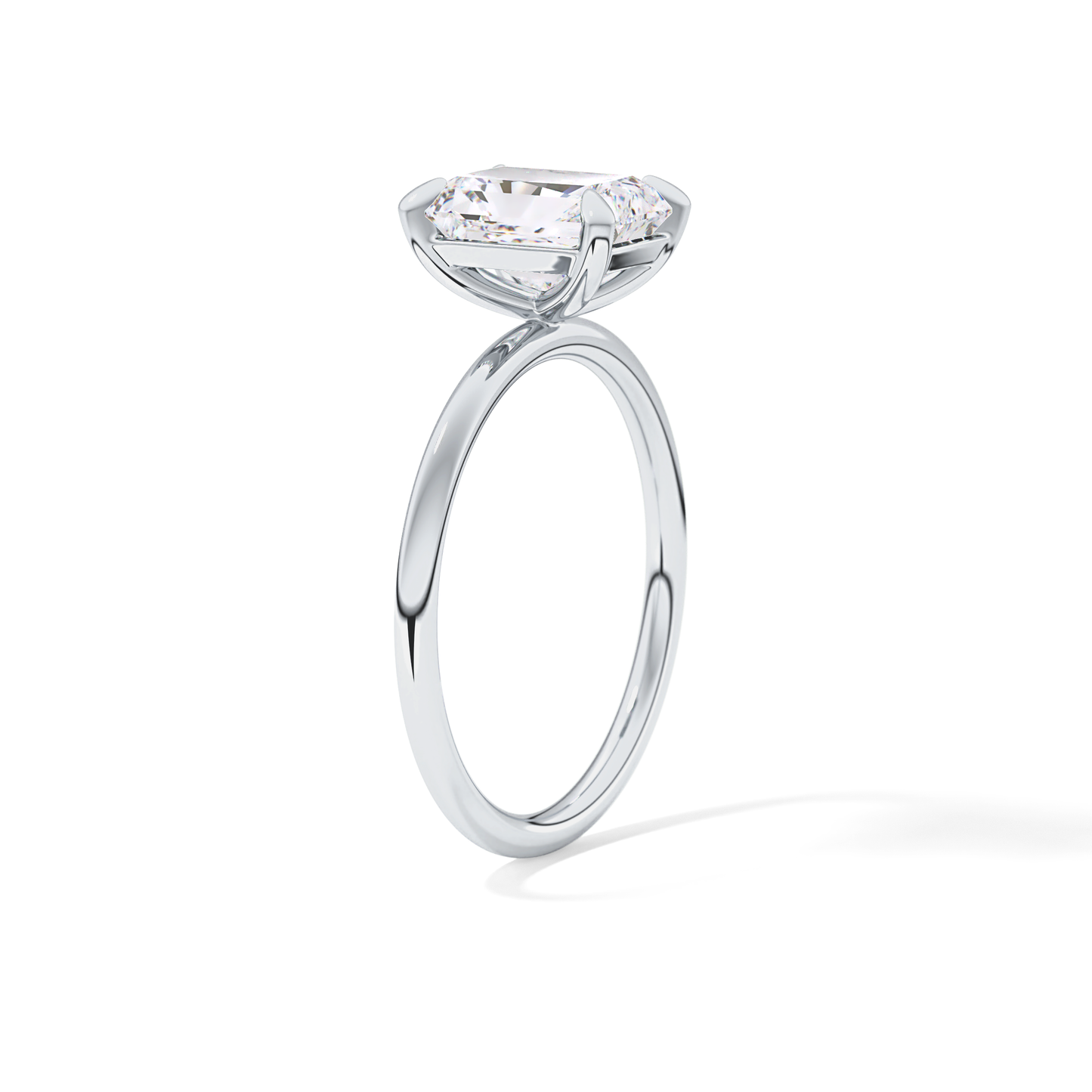 Radiant Solitaire Lab Grown Diamond Engagement Ring