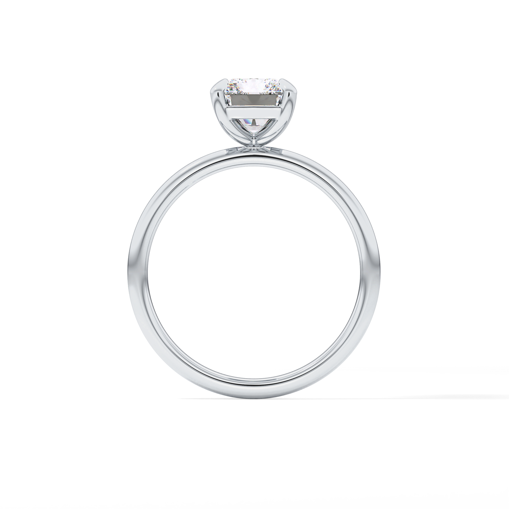Radiant Solitaire Lab Grown Diamond Engagement Ring