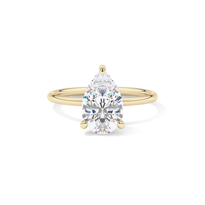 Pear Solitaire Lab Grown Diamond Engagement Ring