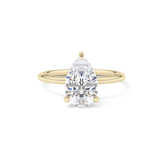 Pear Solitaire Lab Grown Diamond Engagement Ring